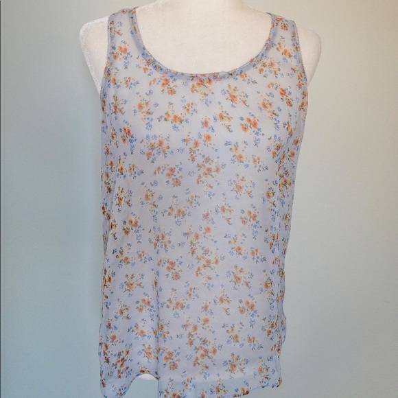 Sheer Floral Tank - Picture 2 of 6